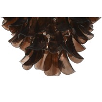 Deckenlampe Home ESPRIT Braun Silberfarben Kristall Stahl 25 W 80 x 80 x 80 cm
