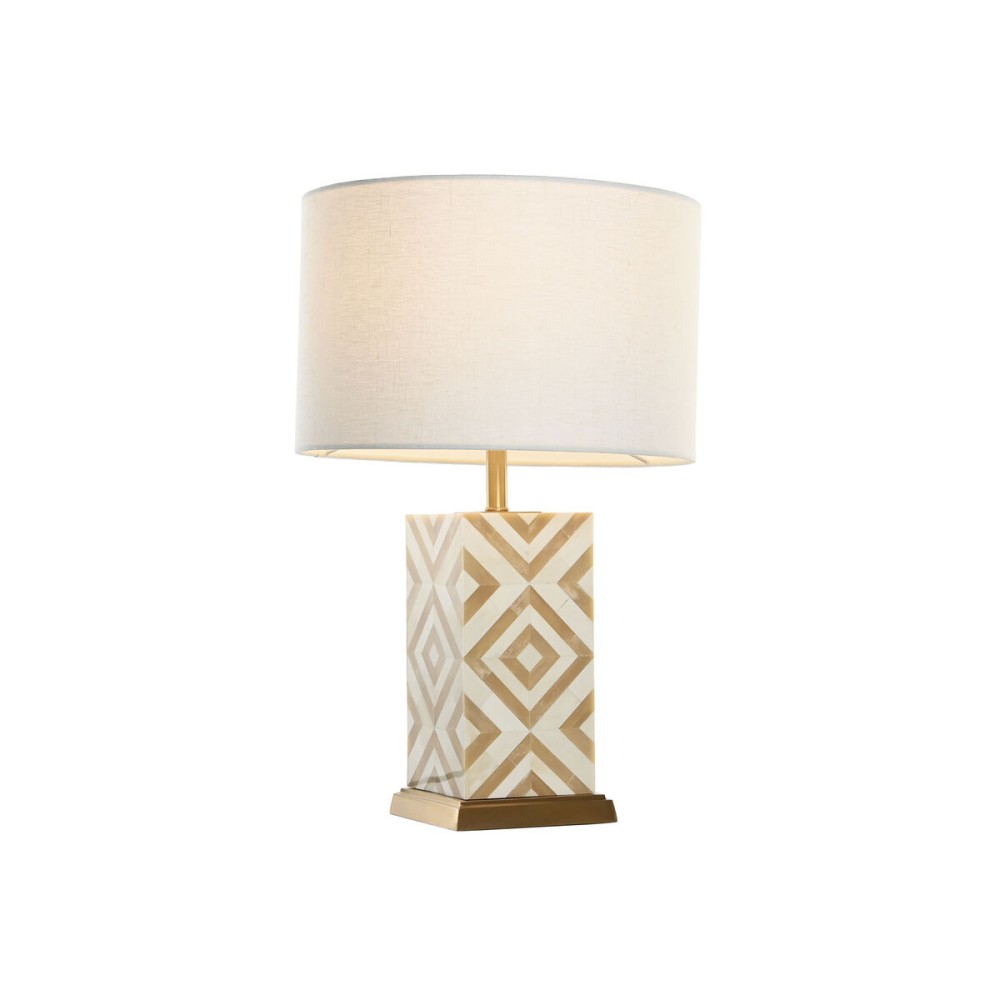 Tischlampe Home ESPRIT Weiß Beige Gold 50 W 220 V