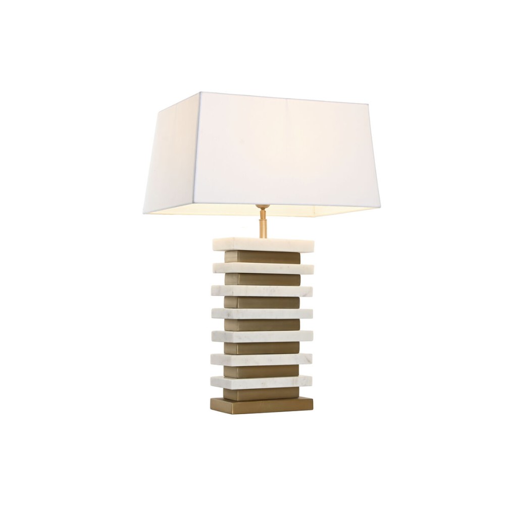Tischlampe Home ESPRIT Weiß Gold 50 W 220 V