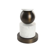 Lampe de bureau Home ESPRIT Blanc Bronze 50 W 220 V