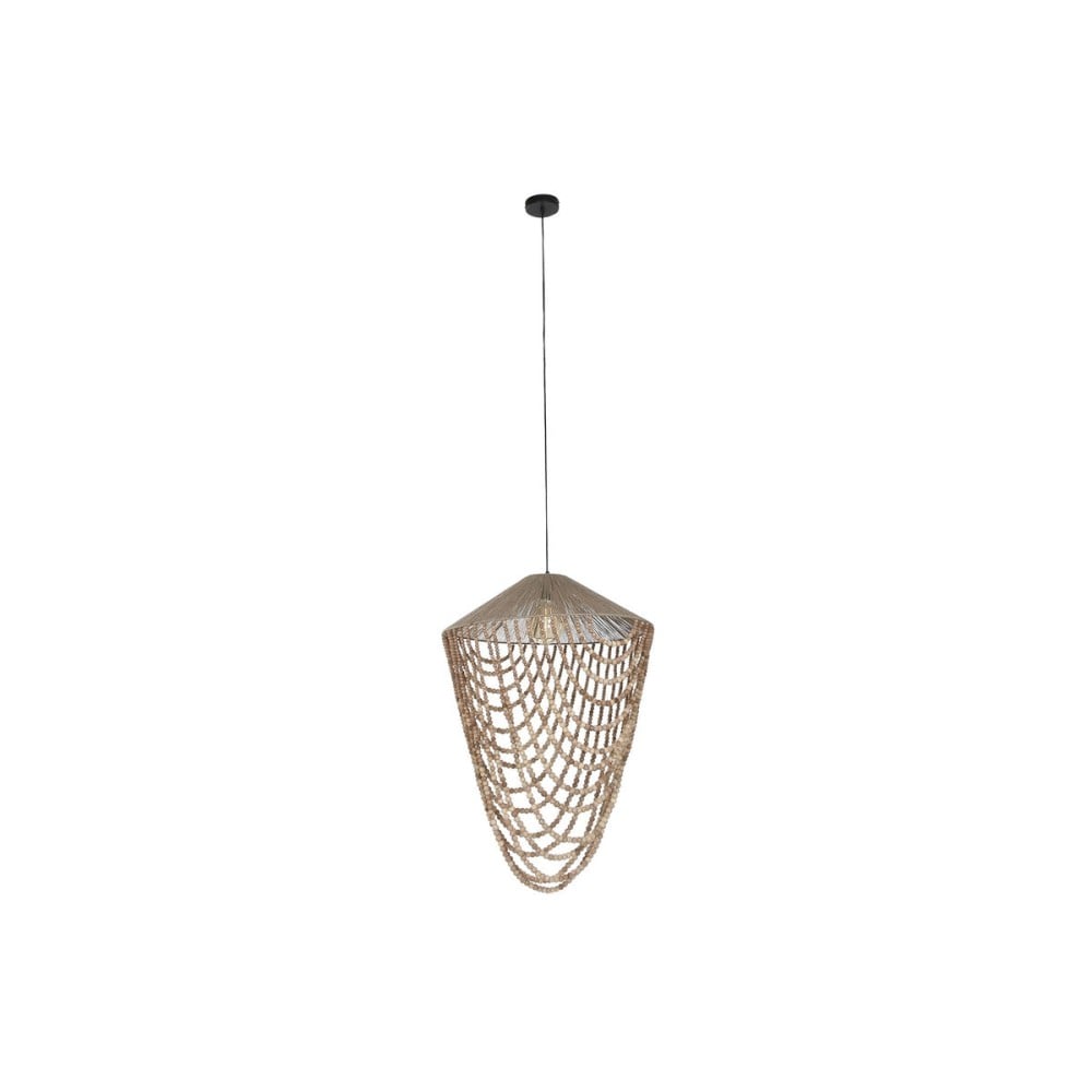 Deckenlampe Home ESPRIT Hellbraun Jute Holz 67 x 67 x 100 cm