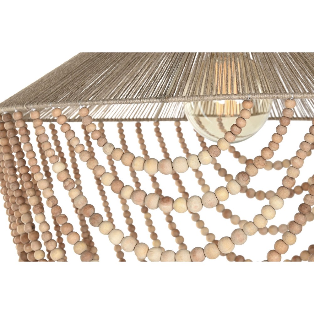 Deckenlampe Home ESPRIT Hellbraun Jute Holz 67 x 67 x 100 cm