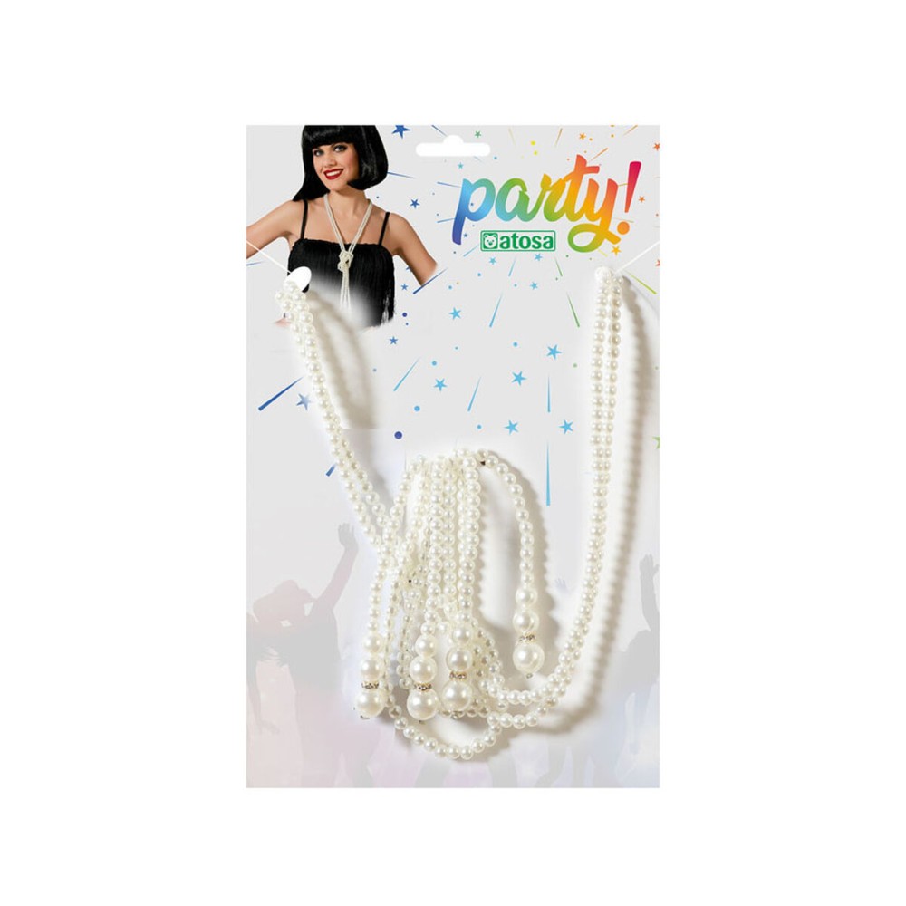 Halsband Perlen Weiß