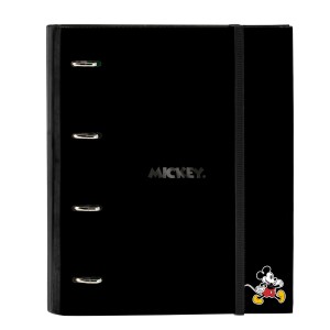 Reliure à anneaux Mickey Mouse Clubhouse Noir 27 x 32 x 3.5 cm