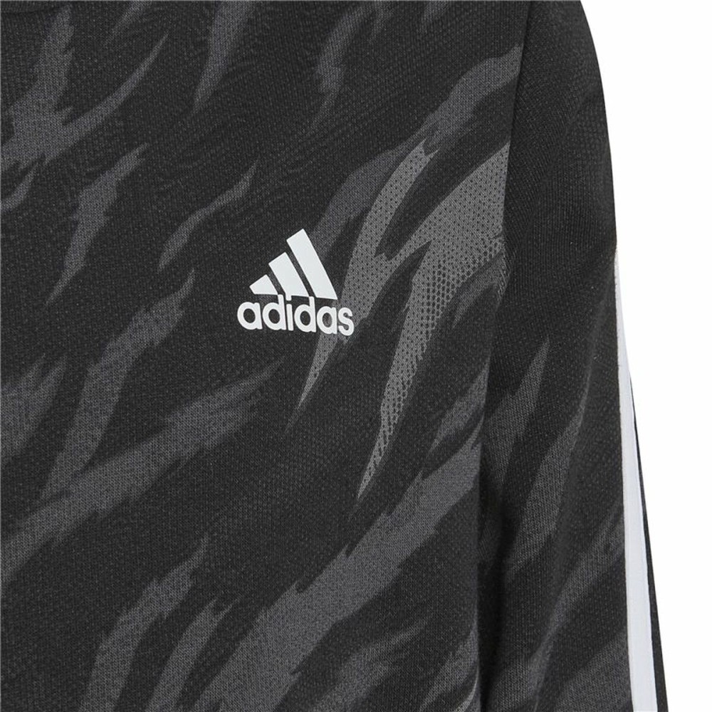 Sweat à capuche enfant Adidas 3 Stripes Noir