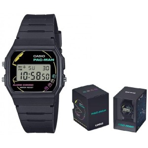 Unisex-Uhr Casio F-91 - PACMAN Series Limited Edition Schwarz (Ø 35 mm)