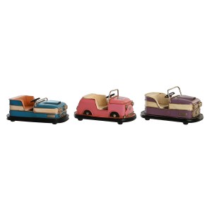 Deko-Figur DKD Home Decor Blau Rosa Lila Vintage 19,5 x 11 x 9,5 cm (3 Stück)