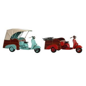 Deko-Figur DKD Home Decor Blau Rot Vintage 38 x 16 x 22 cm (2 Stück)