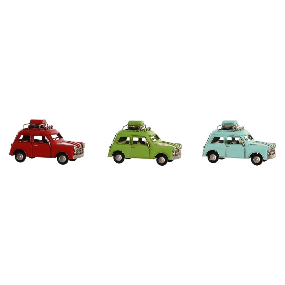 Deko-Figur DKD Home Decor Rot grün Himmelsblau Auto Vintage 16 x 7,5 x 9 cm (3 Stück)