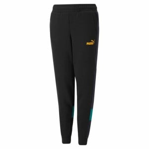 Children's Tracksuit Bottoms Puma Essentials+ Colorblock Black Boys