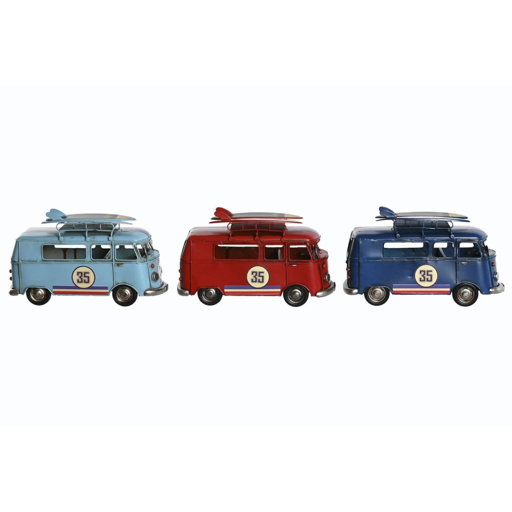 Deko-Figur Home ESPRIT Rot Himmelsblau Marineblau 27 x 10 x 16 cm (3 Stück)
