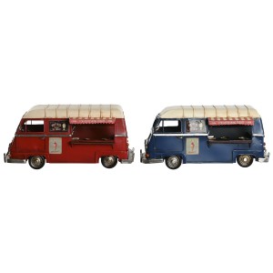 Deko-Figur Home ESPRIT Blau Rot Beige Vintage 33 x 17 x 16 cm (2 Stück)