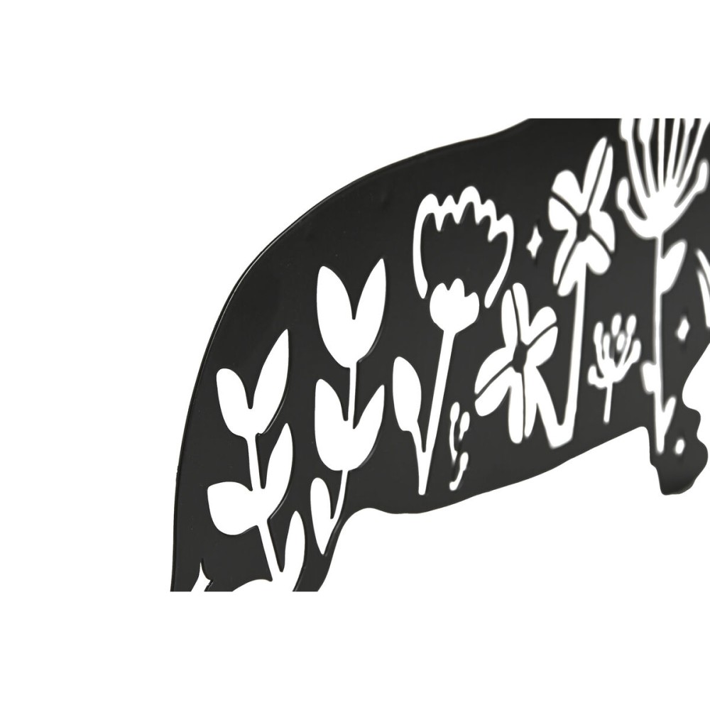 Wanddekoration Home ESPRIT Schwarz Hund 40 x 1 x 33 cm (4 Stück)