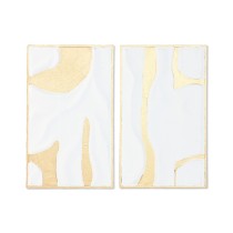 Décoration murale Home ESPRIT Blanc Doré Moderne 48 x 2,5 x 80,5 cm (2 Unités)