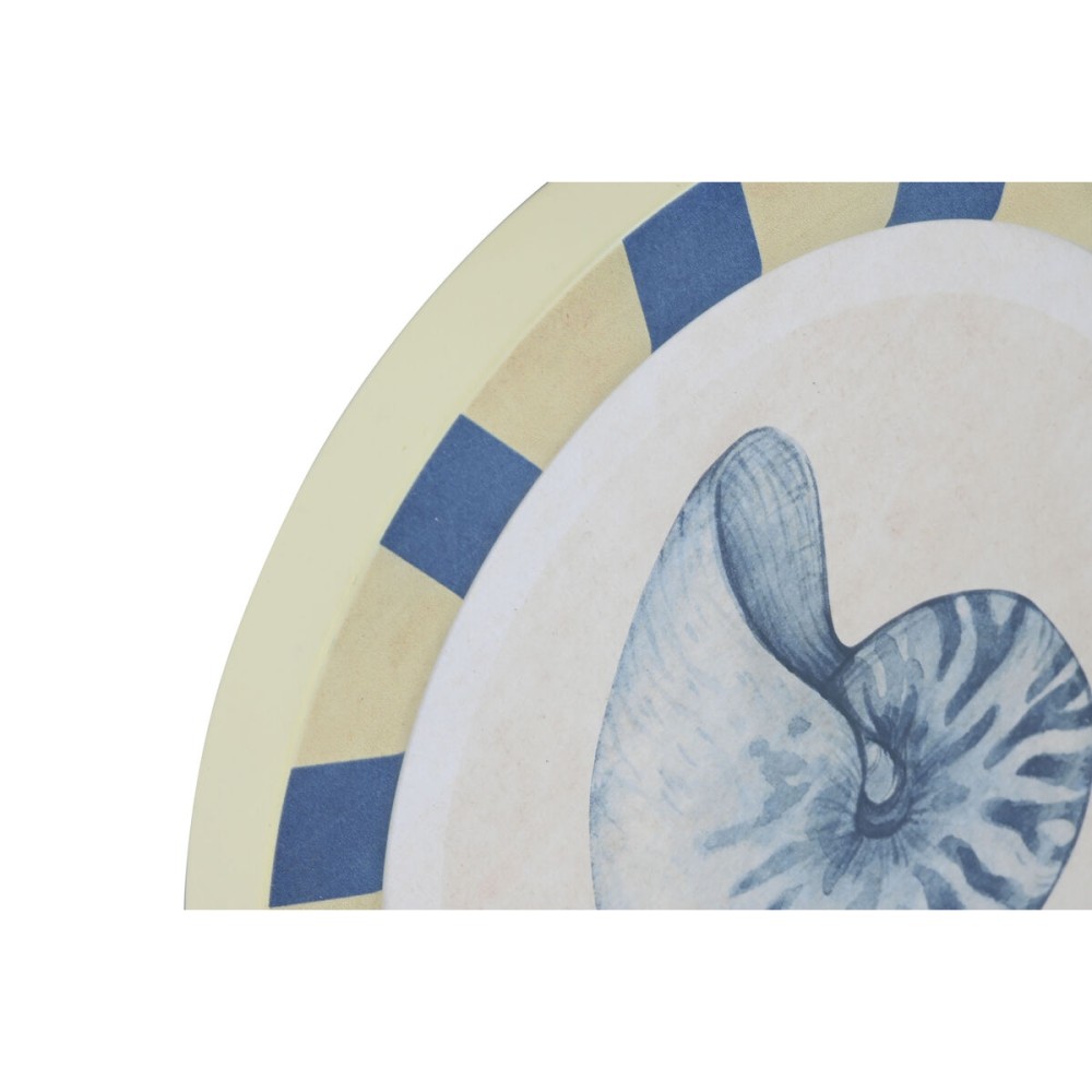 Wanddekoration Home ESPRIT Blau Weiß Mediterraner 30 x 3 x 30 cm (4 Stück)