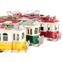 Deko-Figur DKD Home Decor Eisenbahn Vintage 27 x 8,5 x 15,5 cm (3 Stück)