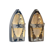 Decorative Figure Home ESPRIT Blue White Brown 20 x 7 x 40 cm (2 Units)