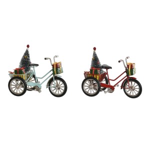Weihnachtsschmuck DKD Home Decor Rot Himmelsblau 16 x 8 x 12,5 cm (2 Stück)