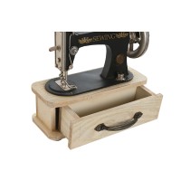 Deko-Figur Home ESPRIT Schwarz Burgunderrot natürlich Vintage 23 x 12 x 23,5 cm (2 Stück)