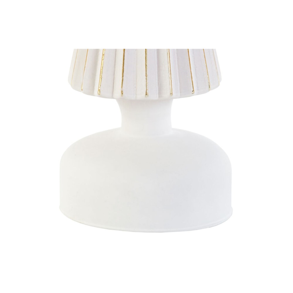 Weihnachtsschmuck DKD Home Decor Weiß Gold 9 x 9 x 25 cm (2 Stück)