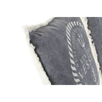 Kissen DKD Home Decor Blau Weiß Randbereich Mediterraner Marineblau 45 x 10 x 45 cm (2 Stück)