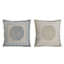 Cushion Home ESPRIT Blue Beige 45 x 10 x 45 cm (2 Units)