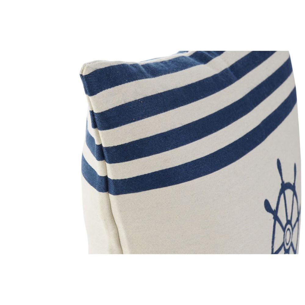 Coussin Home ESPRIT Blanc Blue marine 45 x 10 x 45 cm (2 Unités)