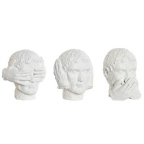 Figurine Décorative DKD Home Decor Blanc Néoclassique 14 x 11 x 14 cm (3 Unités)