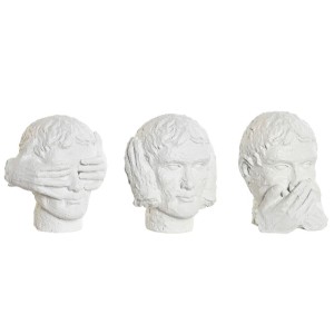 Figurine Décorative DKD Home Decor Blanc Néoclassique 14 x 11 x 14 cm (3 Unités)