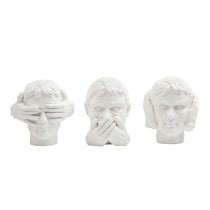 Deko-Figur DKD Home Decor Weiß Neoklassisch 14 x 11 x 14 cm (3 Stück)