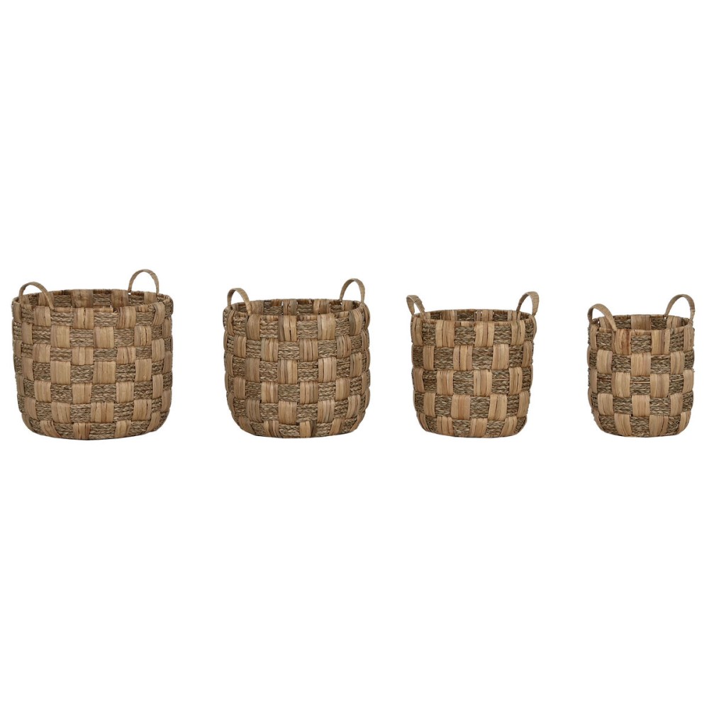 Set de basket Home ESPRIT Naturel Métal Jacinthe d'eau (4 Pièces)