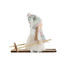 Weihnachtsschmuck DKD Home Decor Weiß Grau Fee 12 x 8 x 10 cm (3 Stück)