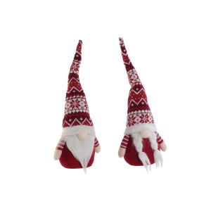 Weihnachtsschmuck DKD Home Decor Weiß Rot Zwerg 16 x 11 x 42 cm (2 Stück)