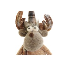 Décorations de Noël DKD Home Decor Marron Renne 13 x 12 x 25 cm (2 Unités)