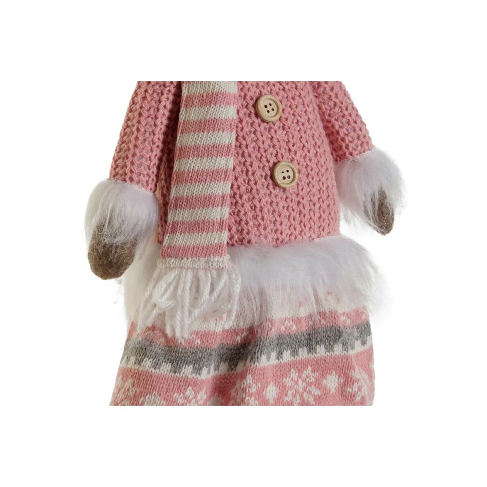 Weihnachtsschmuck DKD Home Decor Weiß Braun Rosa Rentier 17 x 12 x 66 cm (2 Stück)