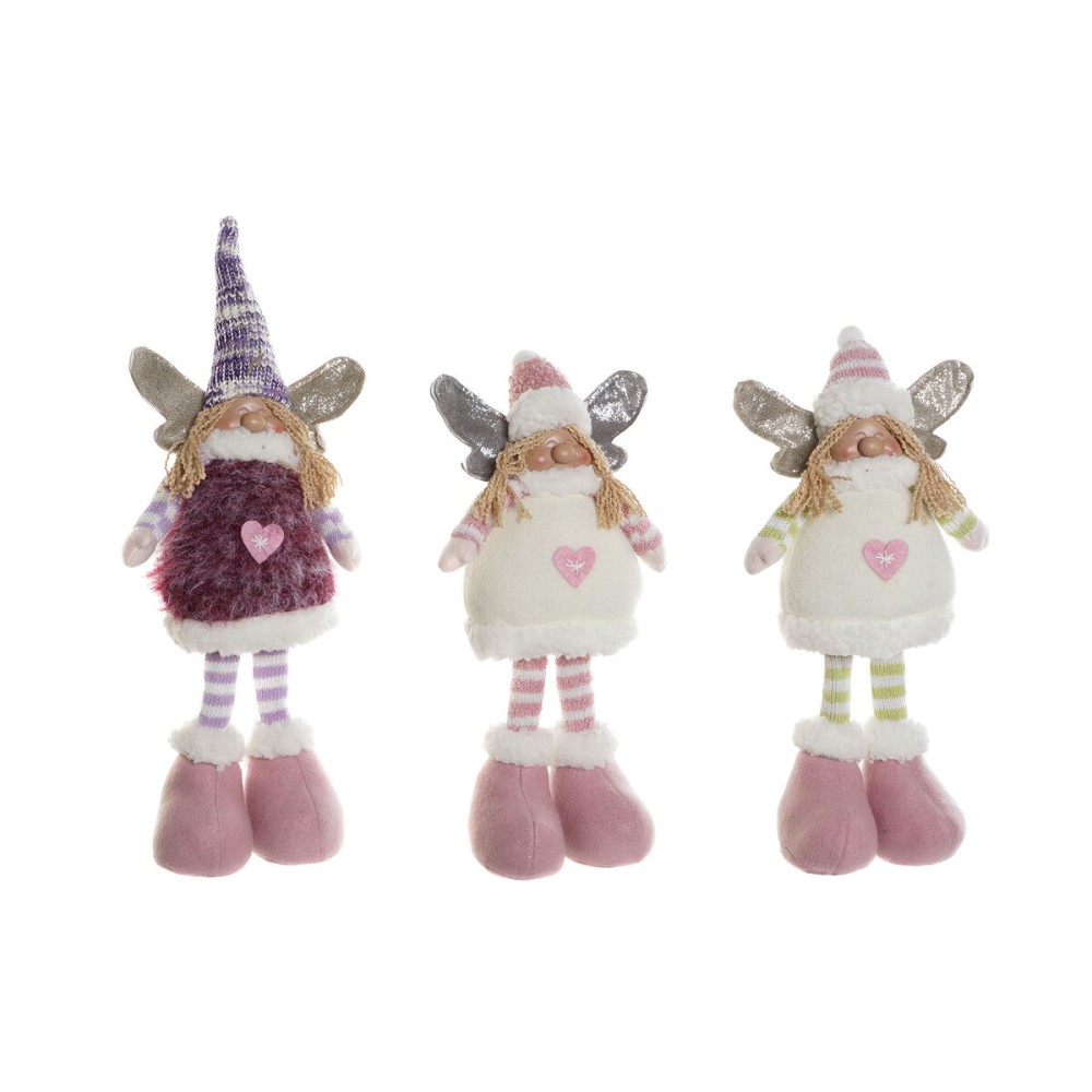 Weihnachtsschmuck DKD Home Decor Bunt Elf 13 x 7 x 35 cm (3 Stück)