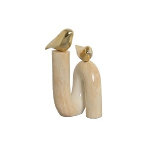 Deko-Figur Home ESPRIT Gold Elfenbein Vögel Romantisch 19 x 11,5 x 27 cm
