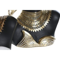 Deko-Figur Home ESPRIT Weiß Schwarz Gold Afrikanerin 22 x 11 x 37 cm (2 Stück)