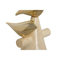 Figurine Décorative Home ESPRIT Doré Ivoire Oiseaux Romantique 16,5 x 14 x 27 cm