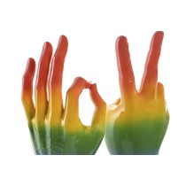 Deko-Figur Home ESPRIT Bunt Hand 16 x 10 x 36 cm (2 Stück)
