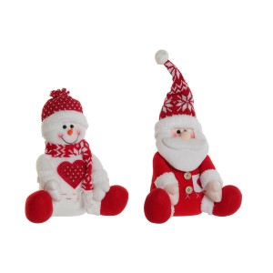 Weihnachtsschmuck DKD Home Decor Weiß Rot 24 x 14 x 30,5 cm (2 Stück)