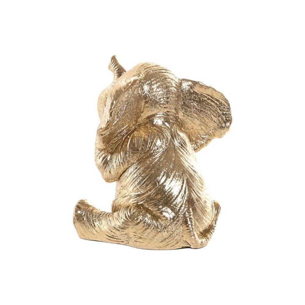 Deko-Figur Home ESPRIT Gold Elefant 13 x 12 x 14 cm (3 Stück)