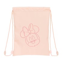 Rucksacktasche mit Bändern Minnie Mouse Rosa (26 x 34 x 1 cm)