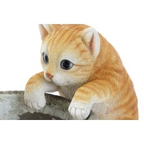 Decorative Figure Home ESPRIT White Brown Grey Orange animals 9 x 9 x 15,5 cm (3 Units)