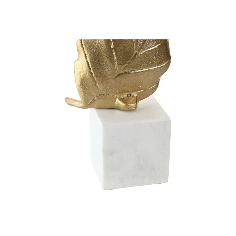 Decorative Figure Home ESPRIT White Golden Leaf of a plant 20 x 7 x 22 cm