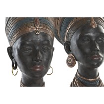 Decorative Figure Home ESPRIT Brown African Woman 30 x 20 x 53 cm (2 Units)
