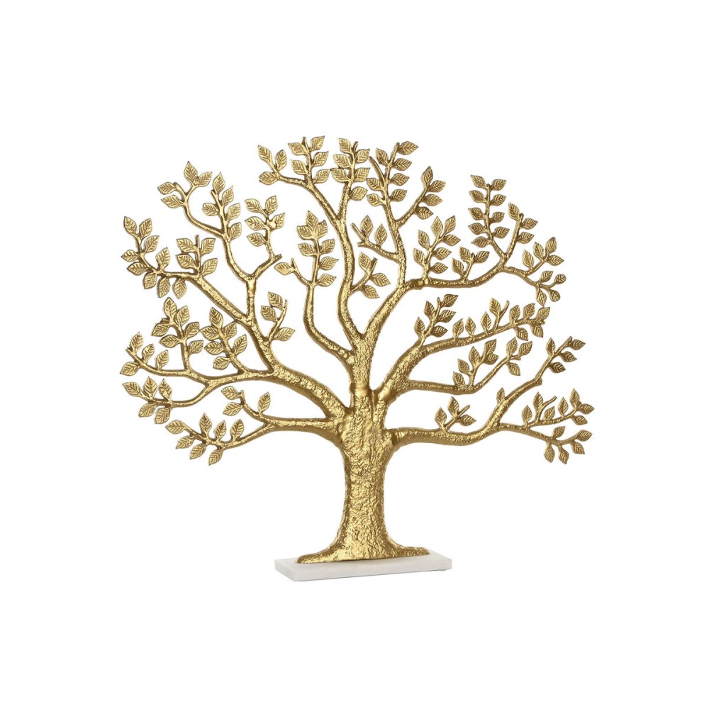 Deko-Figur Home ESPRIT Weiß Gold Baum 76 x 10 x 68 cm