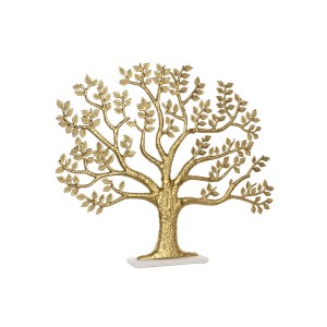 Deko-Figur Home ESPRIT Weiß Gold Baum 76 x 10 x 68 cm