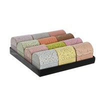 Box-Schmuckkästchen DKD Home Decor Bunt Metall Mango-Holz 4 x 5 x 5 cm (12 Stück)