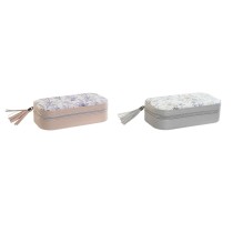 Box-Schmuckkästchen DKD Home Decor Weiß Grau Lila Hellrosa Polyurethan Spiegel 18,5 x 10 x 5 cm (2 Stück)
